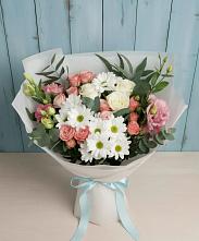 Букет цветов из:  Розы, Лизиантусы и Хризантемы в Амазаре