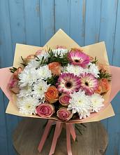 Букет цветов из:  Розы, Герберы и Хризантемы #REPLACE_PRED# Амазаре