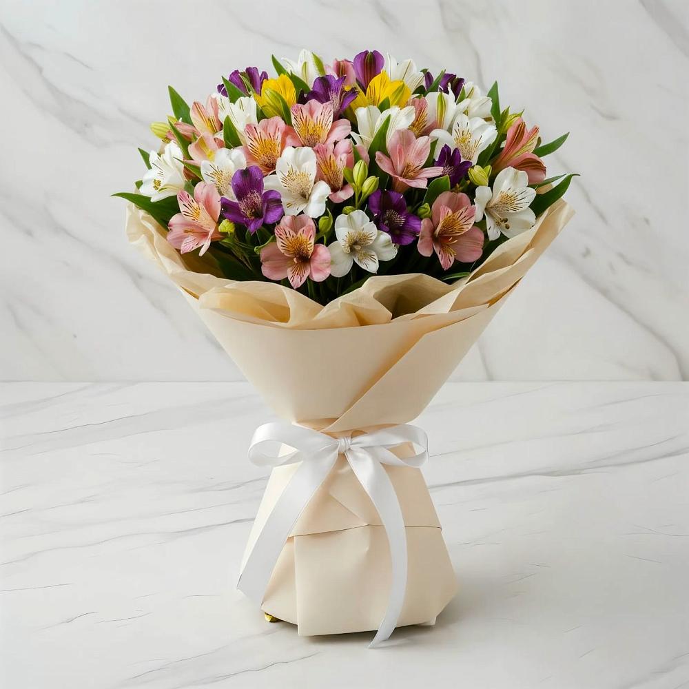 Букет цветов из: Альстромерии в Амазаре