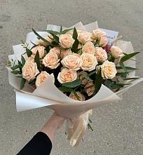 Букет Кремовые розы Латте в Амазаре