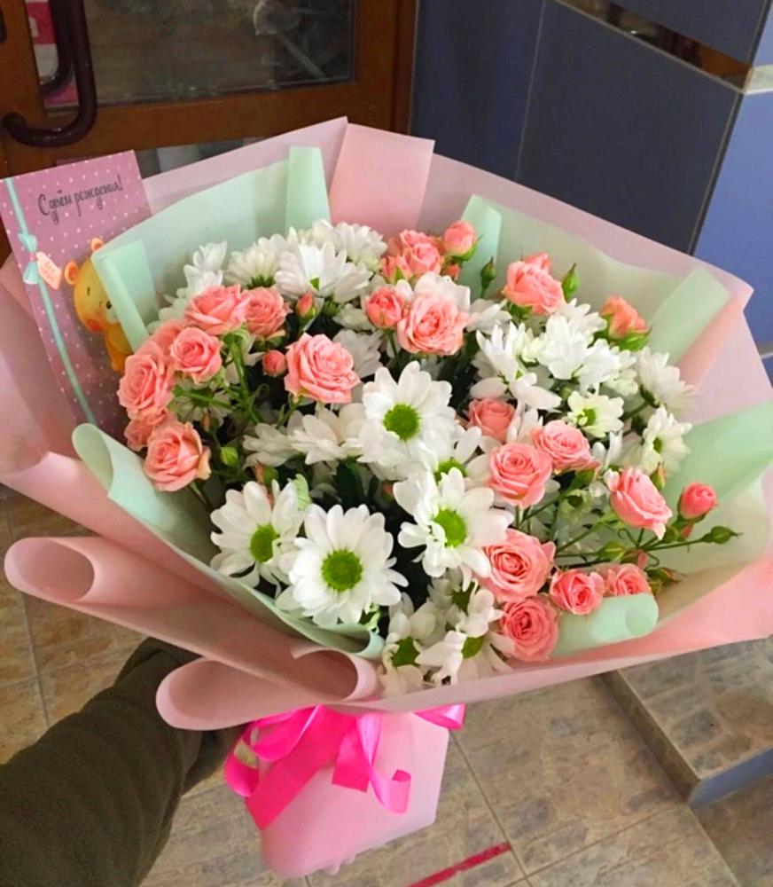 Букет цветов из: Розы и Хризантемы в Амазаре