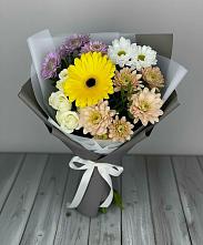 Букет цветов из:  Розы, Герберы и Хризантемы в Амазаре
