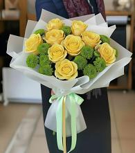 Букет цветов из:  Хризантемы и Розы в Амазаре