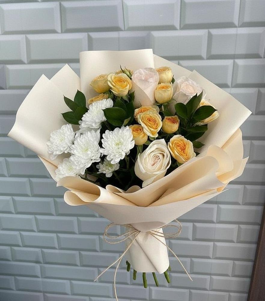 Букет цветов из: Розы и Хризантемы в Амазаре