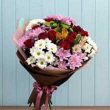 Букет цветов из:  Розы, Хризантемы и Альстромерии #REPLACE_PRED# Амазаре