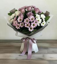 Букет цветов из:  Хризантемы и Розы в Амазаре