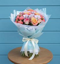 Букет цветов из:  Хризантемы и Розы в Амазаре