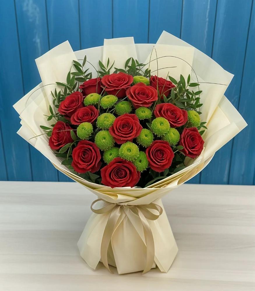 Букет цветов из: Розы и Хризантемы в Амазаре