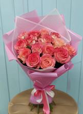 Букет 15 Розовых роз Равель в Амазаре